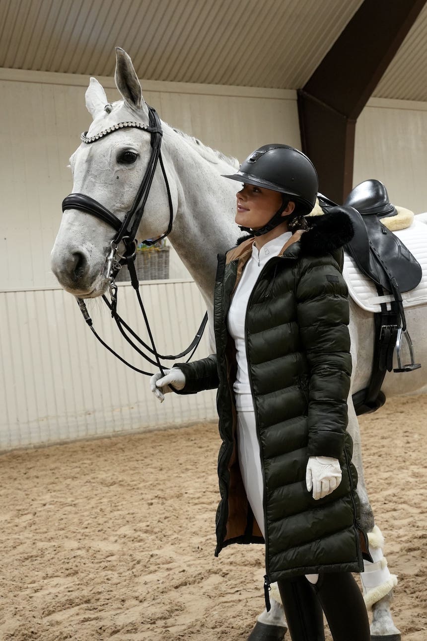 Lyon Winter Riding Jacket Khaki Green - BREIJA
