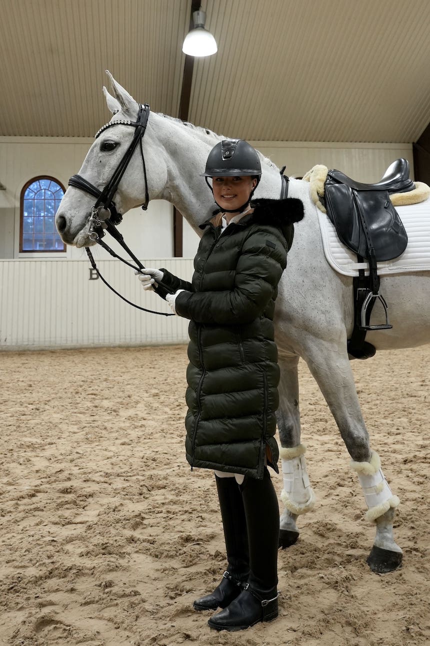 Lyon Winter Riding Jacket Khaki Green - BREIJA
