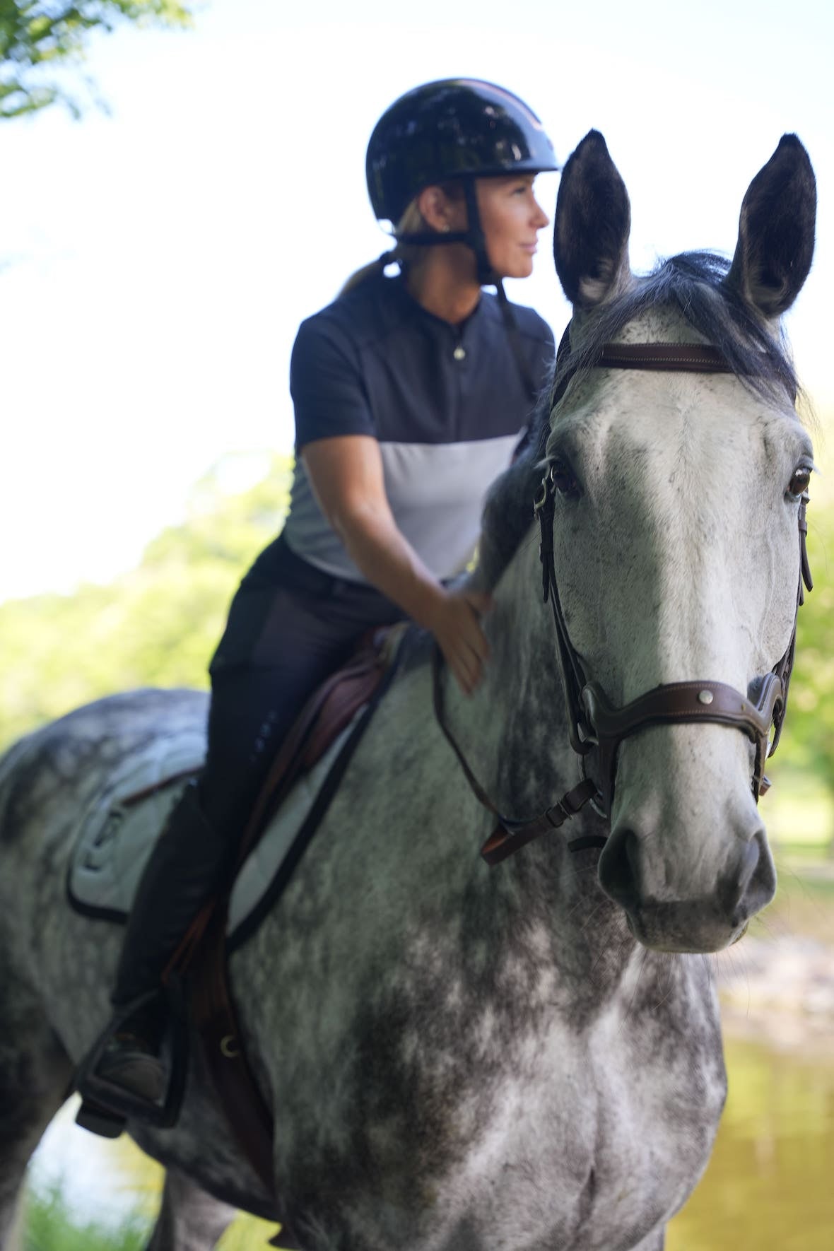 Ocala Black and Grey Top Short Sleeve - BREIJA