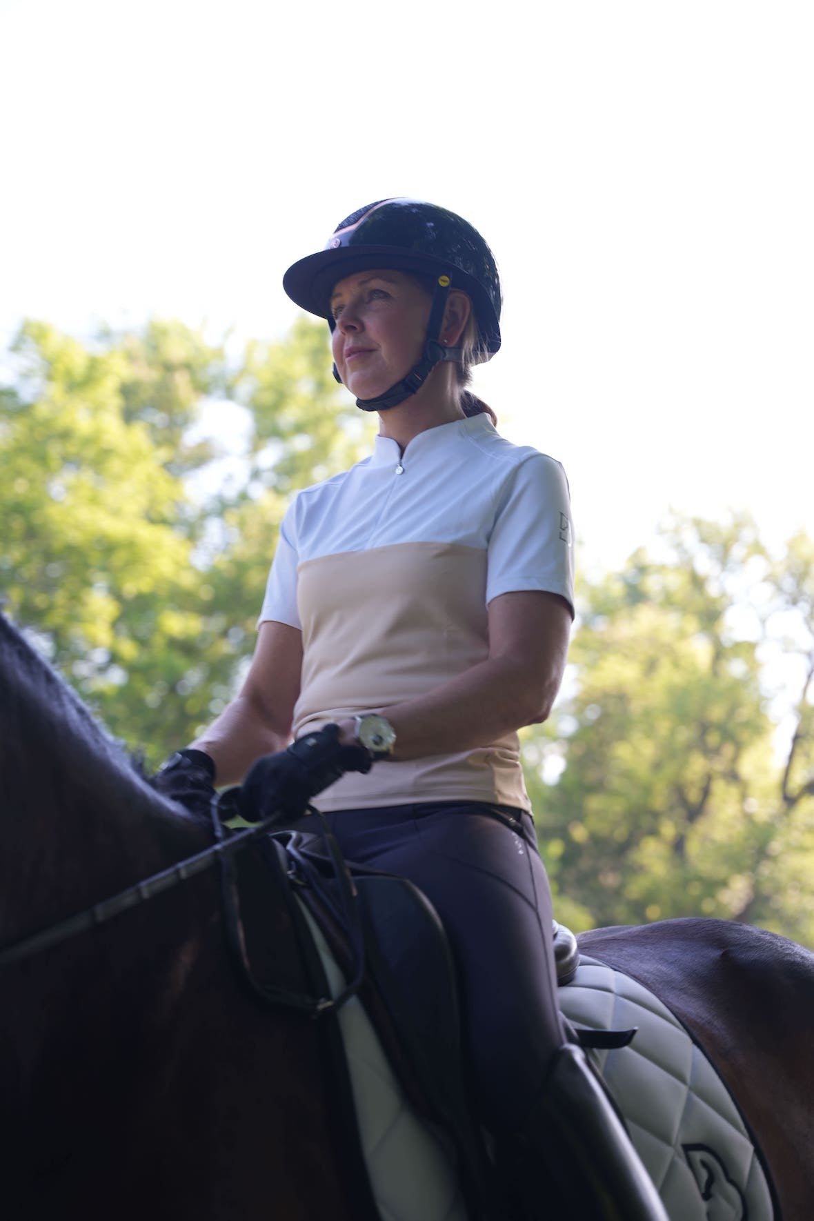 Ocala White and Beige Top Short Sleeve - BREIJA