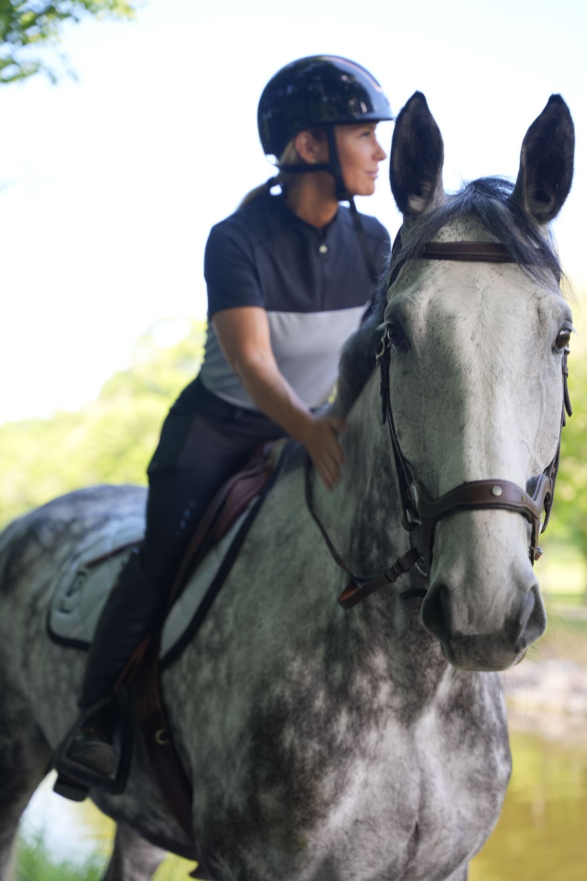 Ocala Black and Grey Top Short Sleeve - BREIJA