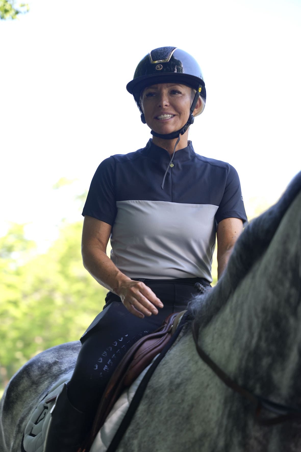 Ocala Black and Grey Top Short Sleeve - BREIJA