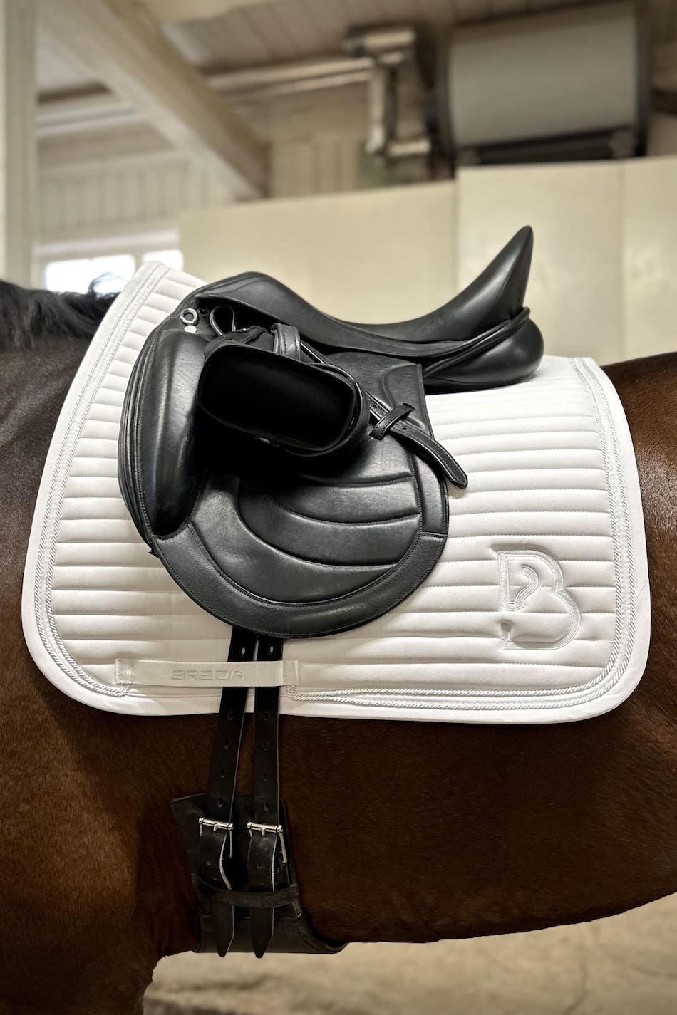 Sparkle White Dressage Saddle Pad - BREIJA