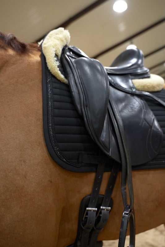 Sparkle Black Dressage Saddle Pad